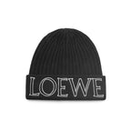 Loewe Men's and Women's Logo Letter Embroidered Ribbed Knit Fleece Cap Hat #97697