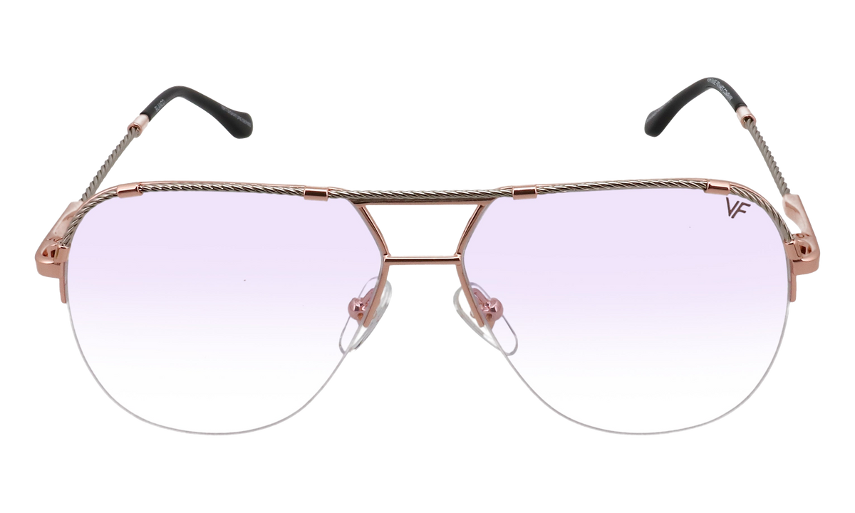 Blanco Half Rim 24KT Two-Tone Rose / White Gold / Purple Gradient Photochromatic HRBA2 0009 2D3