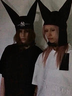 Anonymous Club Shayne Oliver 0pium New York Ny Devil's Horns Cap Playboicarti Same Men's Women's High Street Trend Hip-hop Punk Style Pointy Hat Embroidered Letters Hats Fashion Cap Ngvp #1336