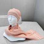 Dior WHITE Knitted Hat Scarf Two-Piece Set #21981