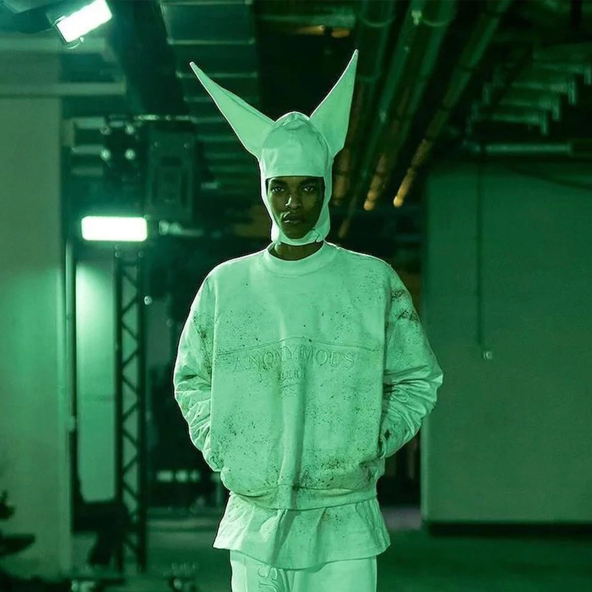 Anonymous Club Shayne Oliver White Devil Horns Leather Cap Playboicarti Same High Street Trend Punk Style Hip Hop Cap  Men's Women's  Hats Ngvp #1498