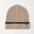 Brunello Cucinelli Women's Fall/Winter Striped Solid Color Cashmere English Rib Knit Beanie With Monili Casual Hat Cap Ngvp #2524