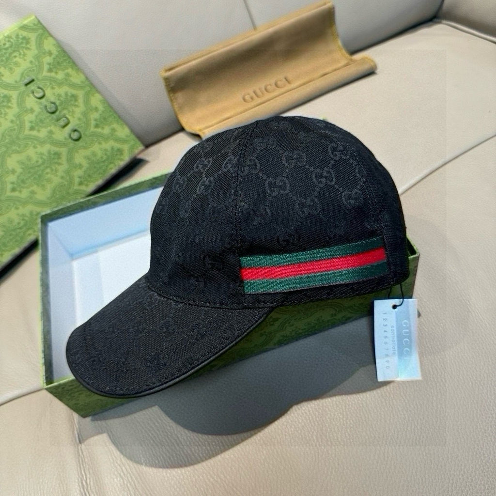 Gucci Lido Decorative Striped Webbing Gg Canvas Baseball Cap Men Women Fashion Trend Embroidery Versatile Spring And Summer Casual Hats #81113