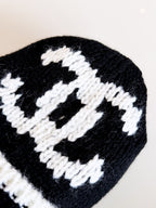 Chanel CC Colorblock Knitted Rib Cold Hat #390620