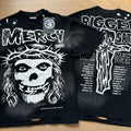 Hellstar Black Mercy Skull Distressed Tee