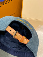 Louis Vuitton Men's And Women's Spring/Fall Fashion Casual Classic Vintage Floral Pattern Denim Baseball Cap Duckbill Cap Hat #78722