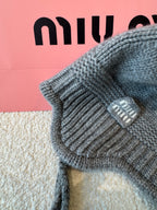 MiuMiu Wool and Cashmere Hat Gray #334924