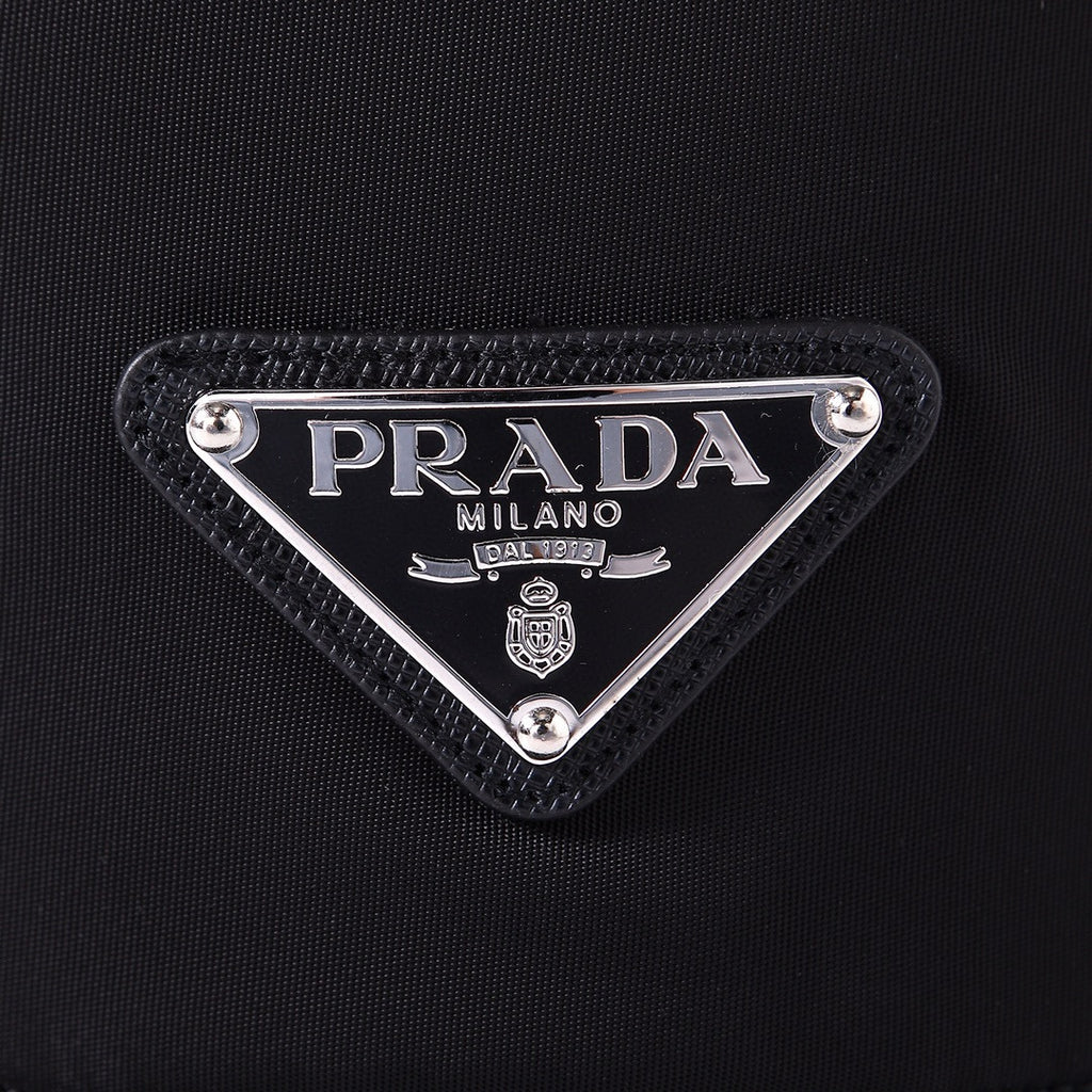 Prada Men's Black Re-Nylon Recycled Nylon Fisherman's Hat Cap #97754