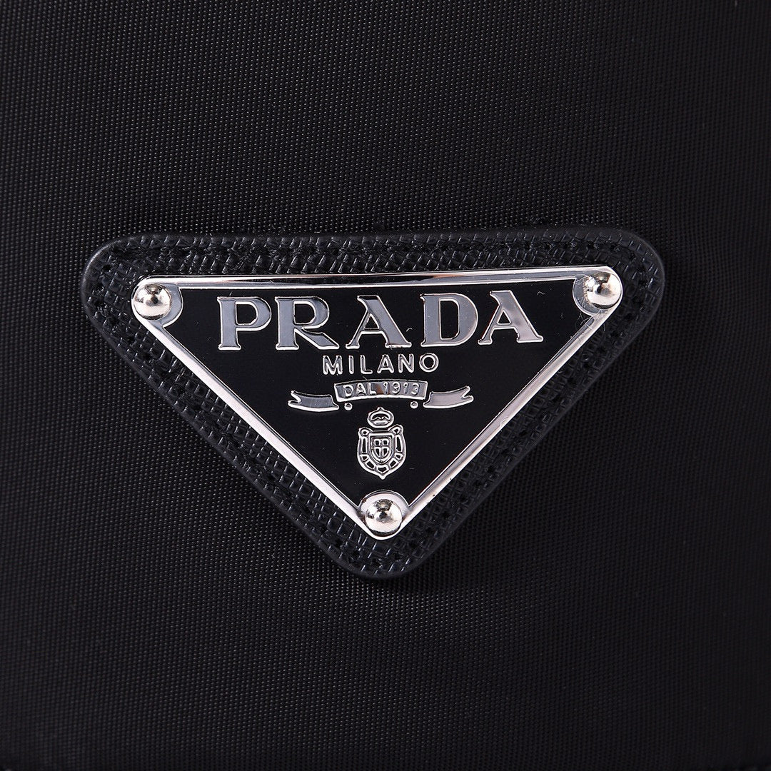 Prada Men's Black Re-Nylon Recycled Nylon Fisherman's Hat Cap #97754