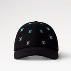 Louis Vuitton LV Blason Shading Denim Men's and Women's Colorful Embroidered Logo Printed Solid Color Cotton Baseball Cap Hat #77451