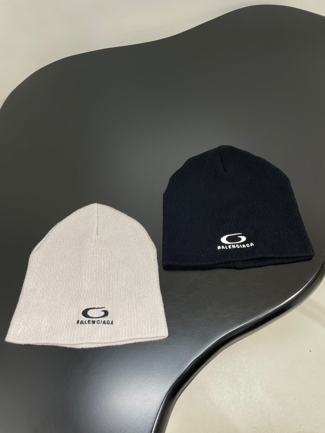 Balenciaga Men's And Women's Fall And Winter Logo Letter Printing Ribbed Knit Cotton Fleece Hat Cap #74853