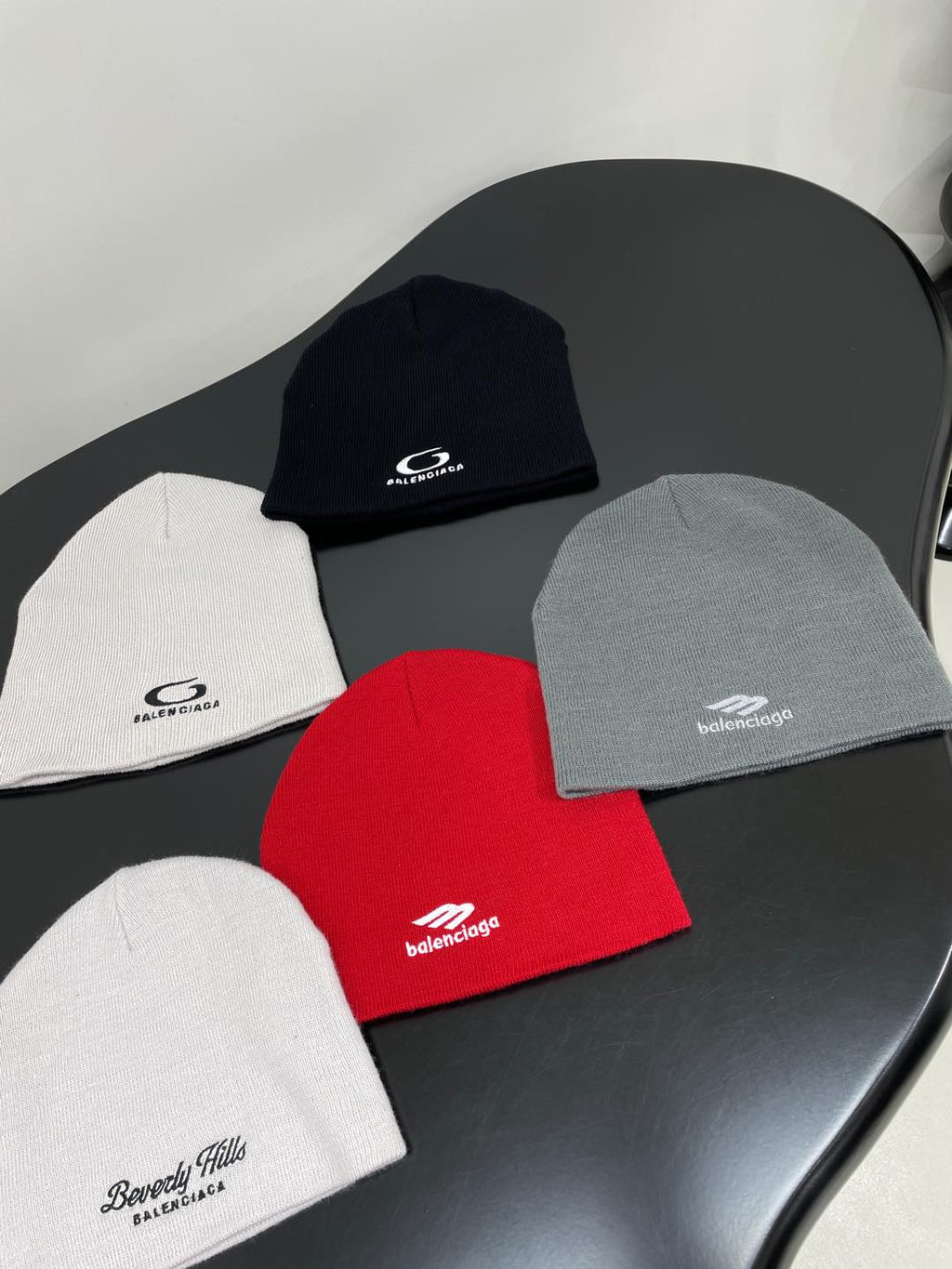 Balenciaga Men's And Women's Fall And Winter Logo Letter Printing Ribbed Knit Cotton Fleece Hat Cap #74853