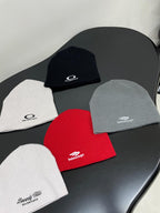 Balenciaga Men's And Women's Fall And Winter Logo Letter Printing Ribbed Knit Cotton Fleece Hat Cap #74853
