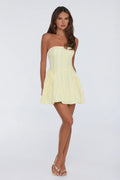 The Perfect Fit Strapless Mini Dress Yellow