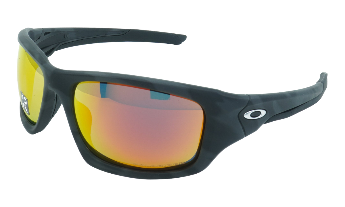 Valve Polarized Sunglasses Matte Black Camo / Ruby Iridium Polarized OO9236 31