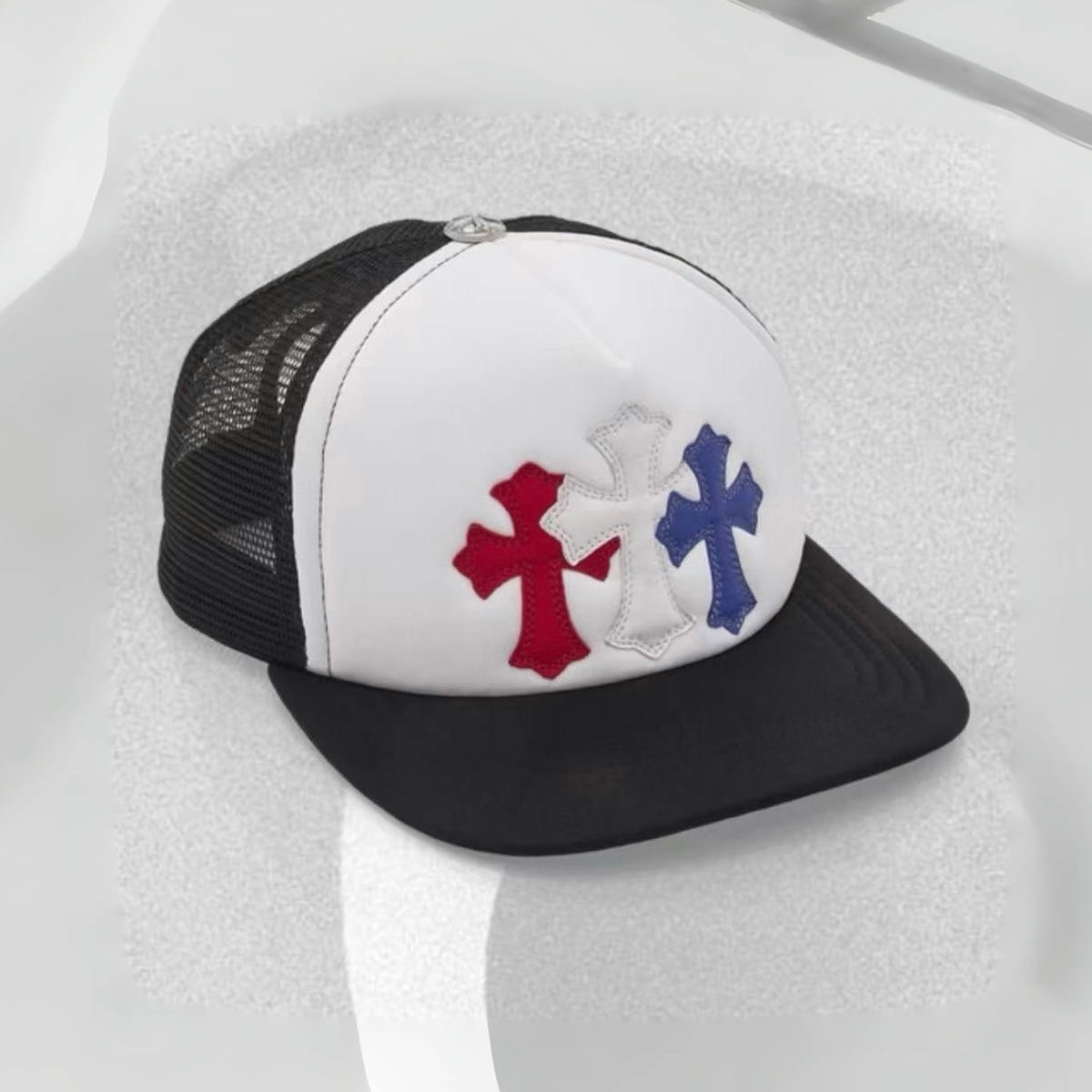 Chrome Hearts Men's And Women's Spring/fall Fashion Casual Leather-trimmed Cap With Silver Buckle Baseball Cap With Visor Hats  Accessories #78542