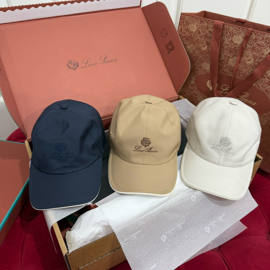 Loro Piana Baseball Men's & Women's Spring/Summer Fashion Casual Logo Embroidered Patch Color Blocked Baseball Cap Duckbill Cap Hats Accessories #78963