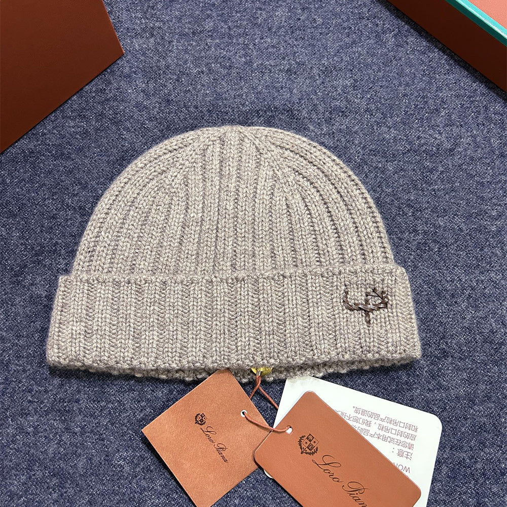 Loro Piana Gorro Cachemira Logo Hat #334048