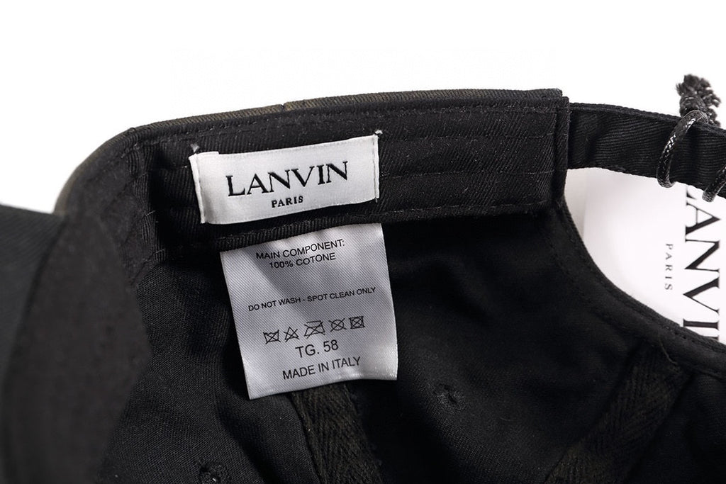 Lanvin Green Graffiti Denim Duck Hat Cap #96561