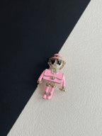 Chanel Men's And Women's Classic Fashion Robot With Hat And Heart Shaped Sunglasses Design Robot Brooch Jewelry Accessories #79467