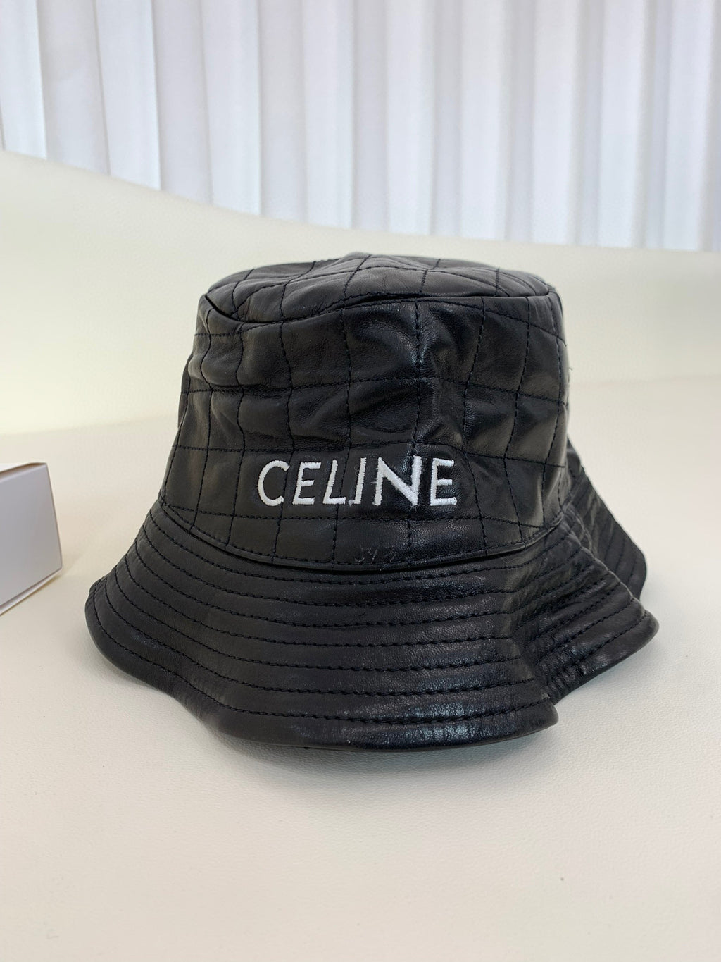 Celine Women's Leather Plaid Fisherman's Hat #96735