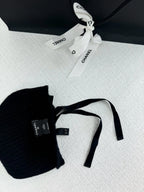 Chanel Women's Fall/Winter Black Floppy Knit Hat Cap #72794