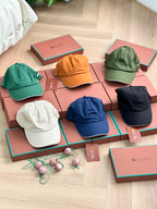 Loro Piana Men's Solid Color Letter Logo Embroidery Cotton Couple Style Duck Cap Hats #71494