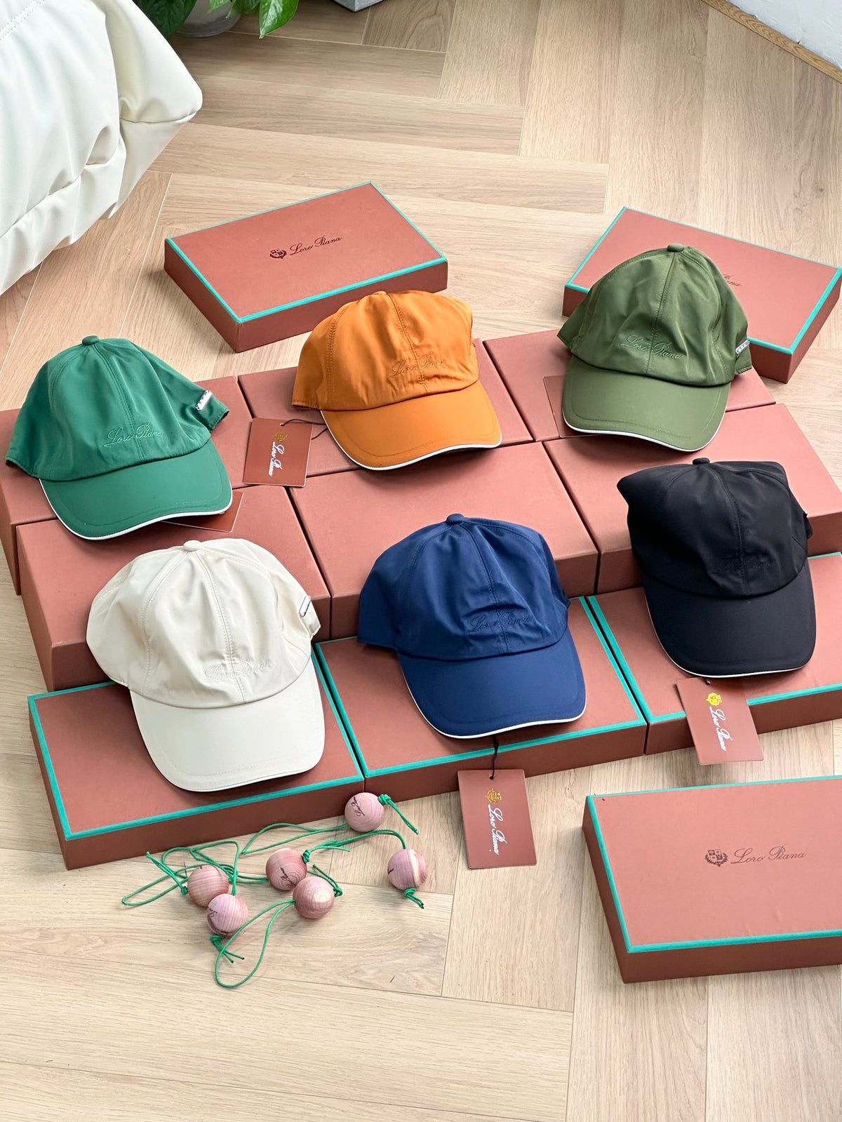Loro Piana Men's Solid Color Letter Logo Embroidery Cotton Couple Style Duck Cap Hats #71494
