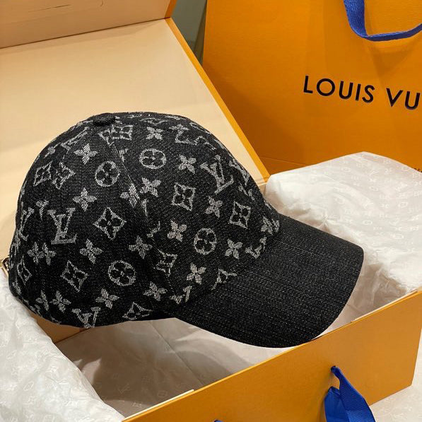 Louis Vuitton Men's And Women's Solid Color Letter Jacquard Cotton Duck Tongue Cap Hat #76291