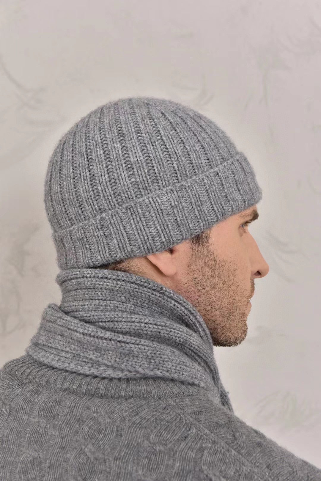 Loro Piana Cashmere Knit Hat Scarf Set #6664