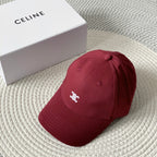 Celine Men Women Fashion Vintage Cowboy Letter Embroidery Baseball Cap Blue Casual Duck Hat #75689