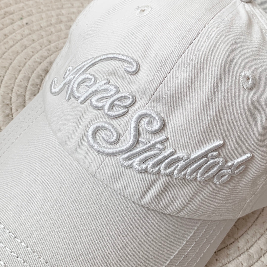 Acne Studios Men's And Women's Solid Color Embroidered Letter Print Cotton Baseball Cap Hat #77755