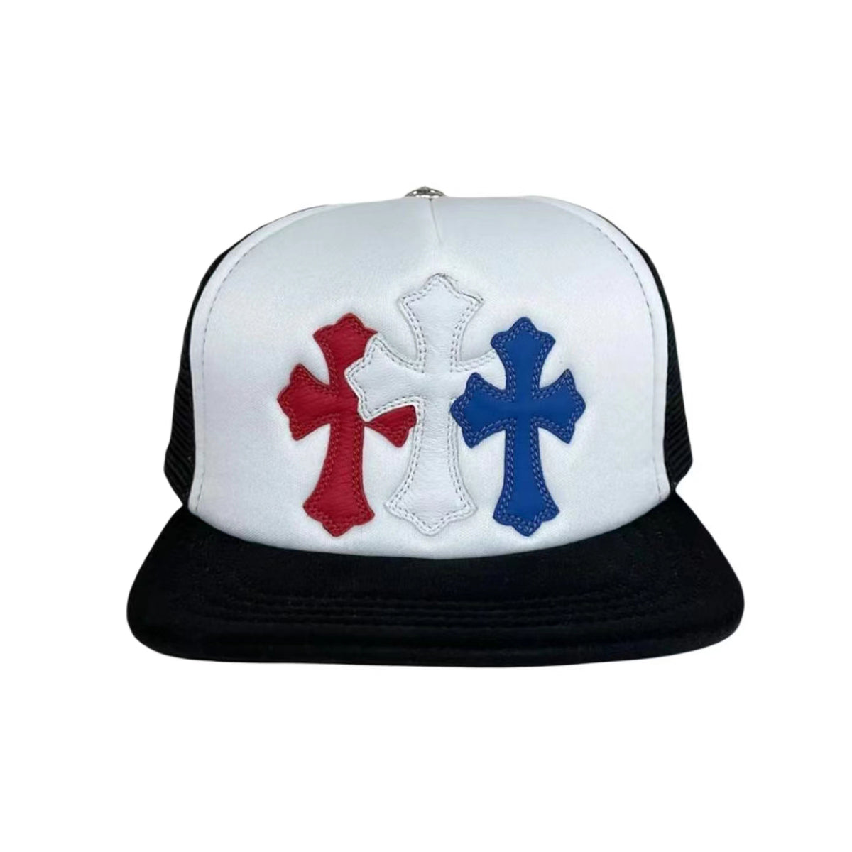 Chrome Hearts Men's And Women's Spring/fall Fashion Casual Leather-trimmed Cap With Silver Buckle Baseball Cap With Visor Hats  Accessories #78542