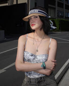 Dior D-Ocean Mitzah Women's Summer Knitted Sun Hat Cap #72553