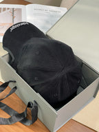 Balenciaga Men's and Women's Solid Color Embroidered Logo Design Cotton Duck Cap Hat #75922
