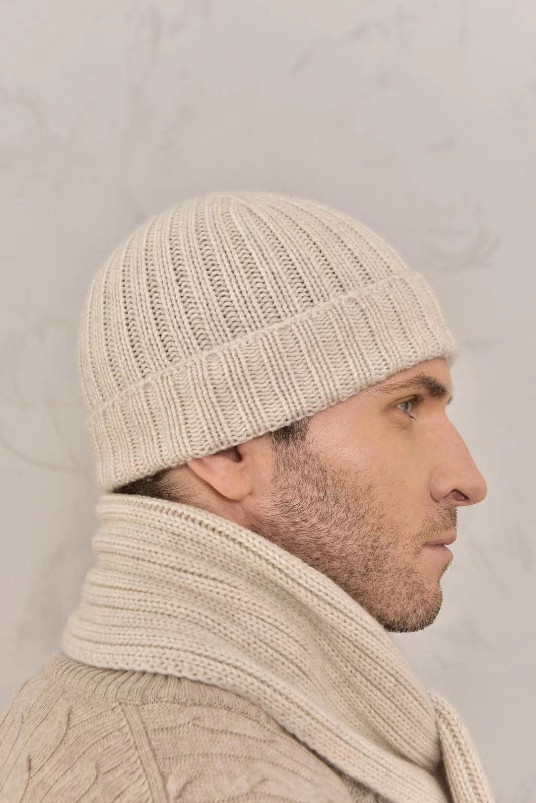 Loro Piana Cashmere Knit Hat Scarf Set #6664