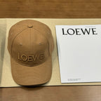 Loewe Men's And Women's Solid Color Embroidered Letter Print Cotton Baseball Cap Hat #77235