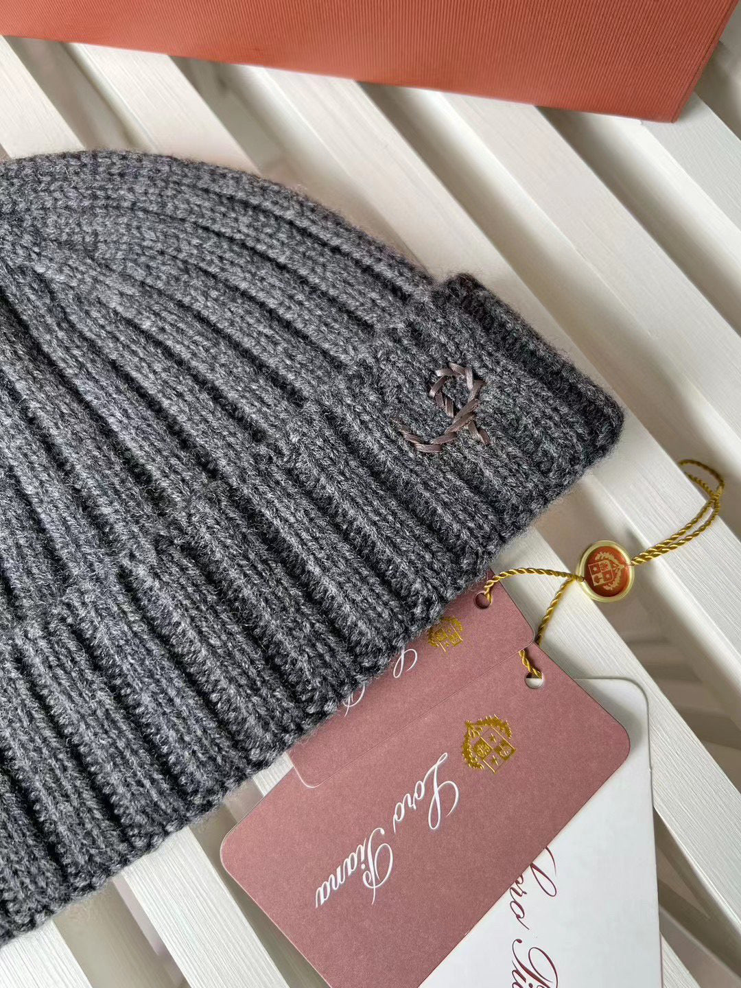 Loro Piana Cashmere Knit Hat Scarf Set #6664
