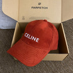 Celine Men Women Fashion Vintage Cowboy Letter Embroidery Baseball Cap Blue Casual Duck Hat #75683