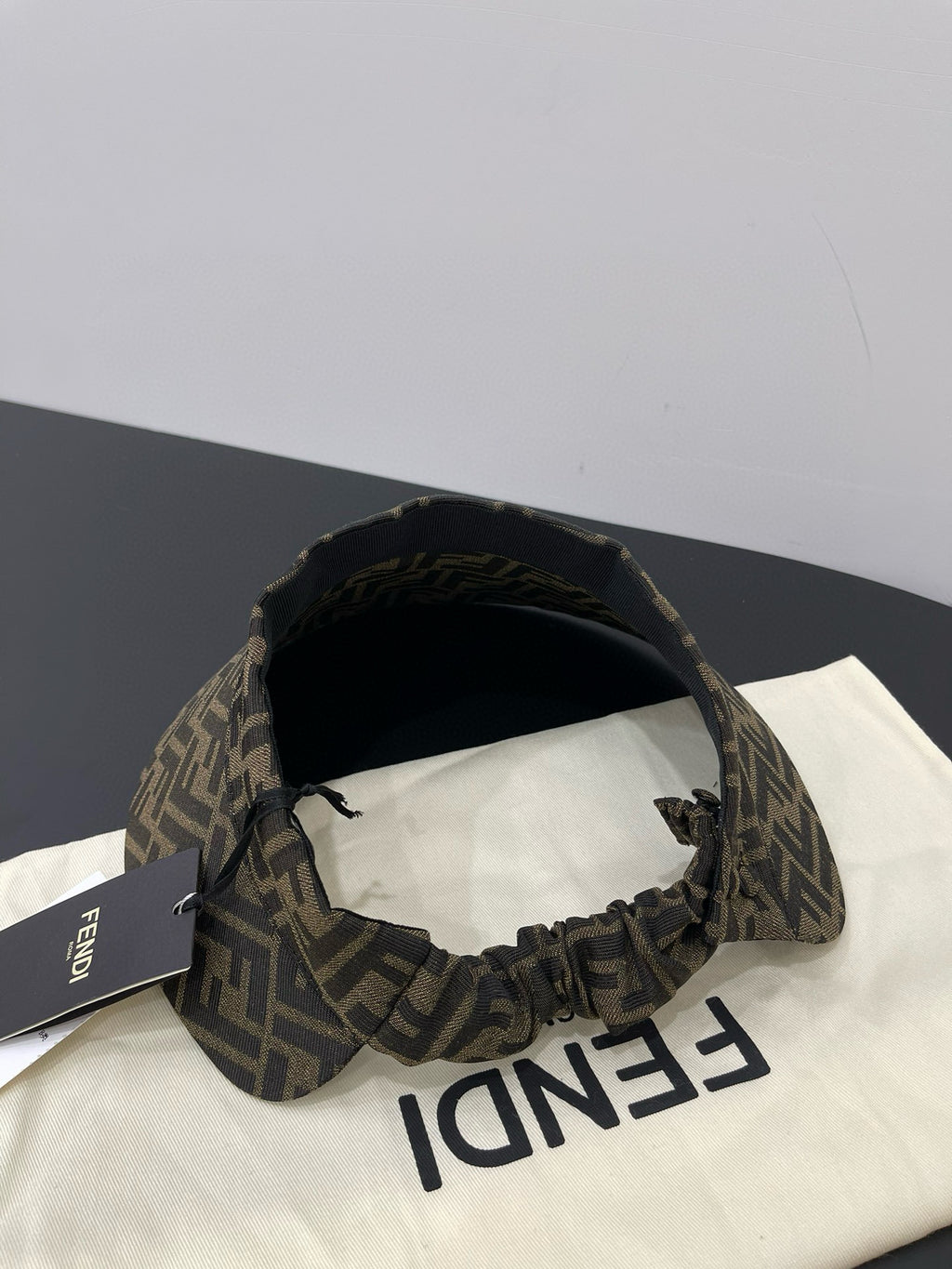 Fendi Women's Brown Jacquard Cluster Sunscreen Hat Cap #98514