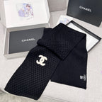 Chanel Knitted Cashmere Scarf Hat #96643