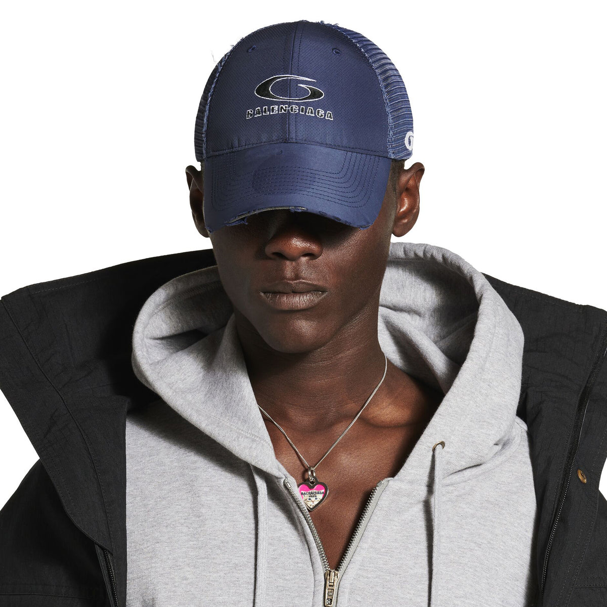 Balenciaga TRUCKER Men's And Women's Spring/Fall Fashion Casual Solid Color Nylon Technical Mesh Breathable Openwork Baseball Cap Hats Accessories #78892