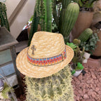 Chrome Hearts Men's And Women's Fashionable Casual Woven Straw Hat Classic Silver Cross Beach Cap Accessories #81522
