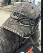 Vetements Men's Women's Spring And Autumn Flame Logo Pattern Cotton Baseball Cap Casual Gray Duck Tongue Hat Ngvp #9323
