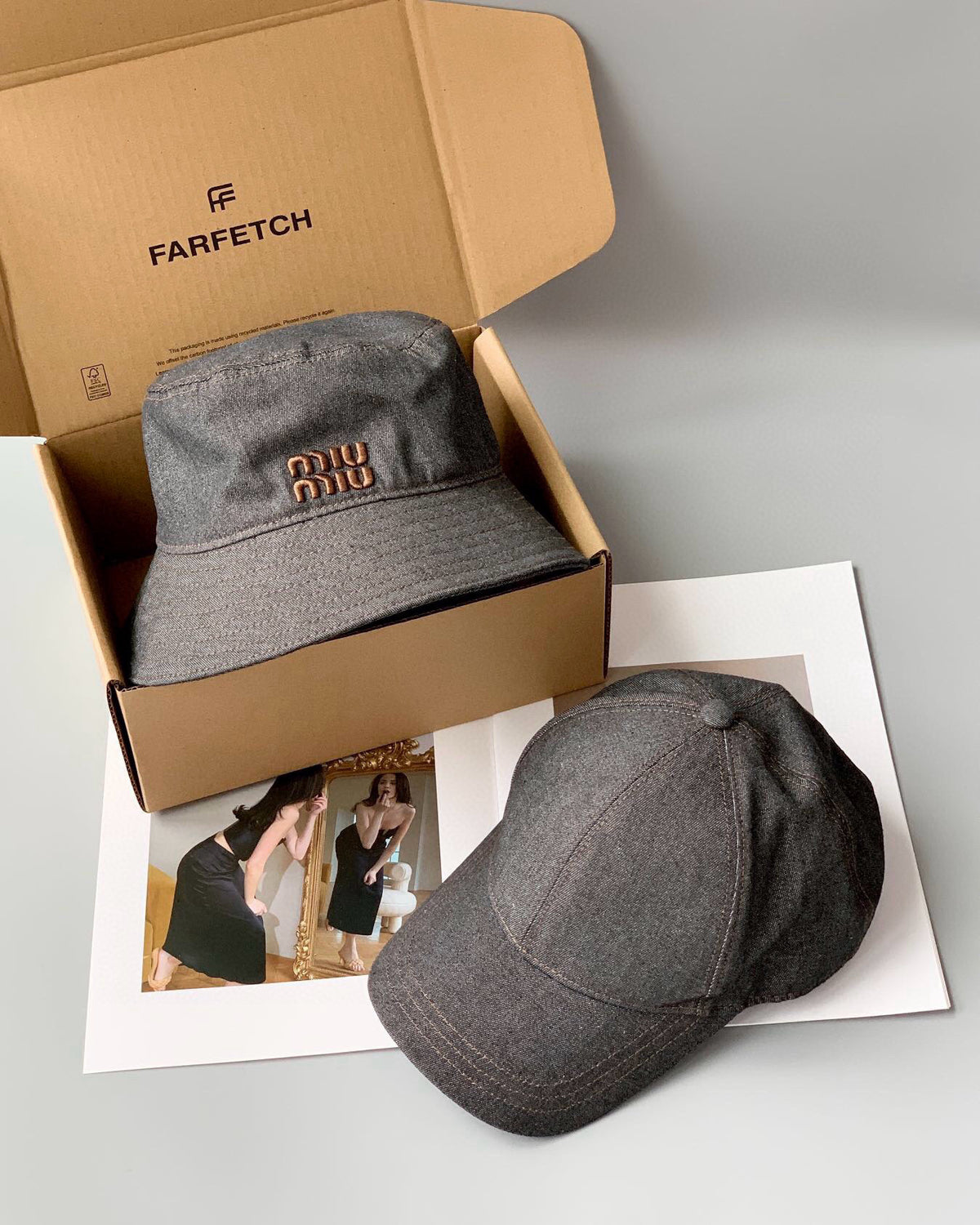 MiuMiu Men's and Women's Logo Embroidered Black Cowboy Fisherman's Cap Baseball Hat #98957