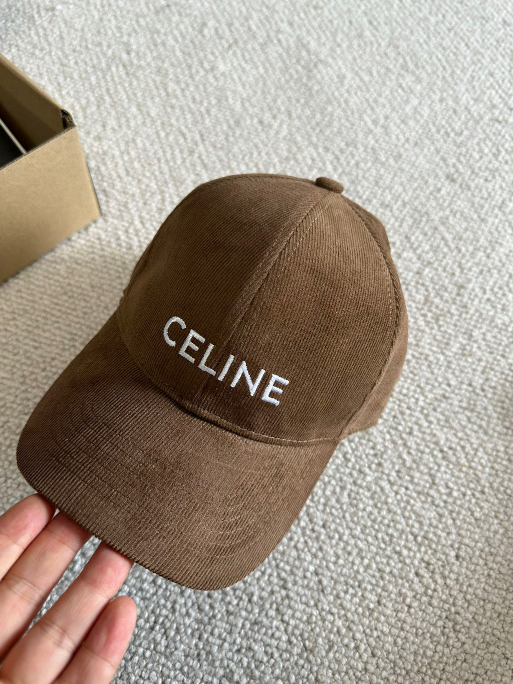 Celine Genderless Triomphe Baseball Cap In Cotton Hat #97148