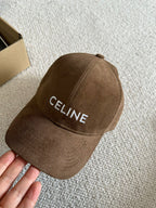 Celine Genderless Triomphe Baseball Cap In Cotton Hat #97148