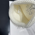 Chrome Hearts Leopard Leather Cross Silver Jewelry Cold Hat #334406