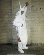 Anonymous Club Shayne Oliver White Devil Horns Leather Cap Playboicarti Same High Street Trend Punk Style Hip Hop Cap  Men's Women's  Hats Ngvp #1498