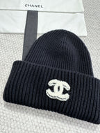Chanel Women's Fall/Winter Casual Fashion Solid Color Double C Knit Cashmere Hat Hat Accessories #78628